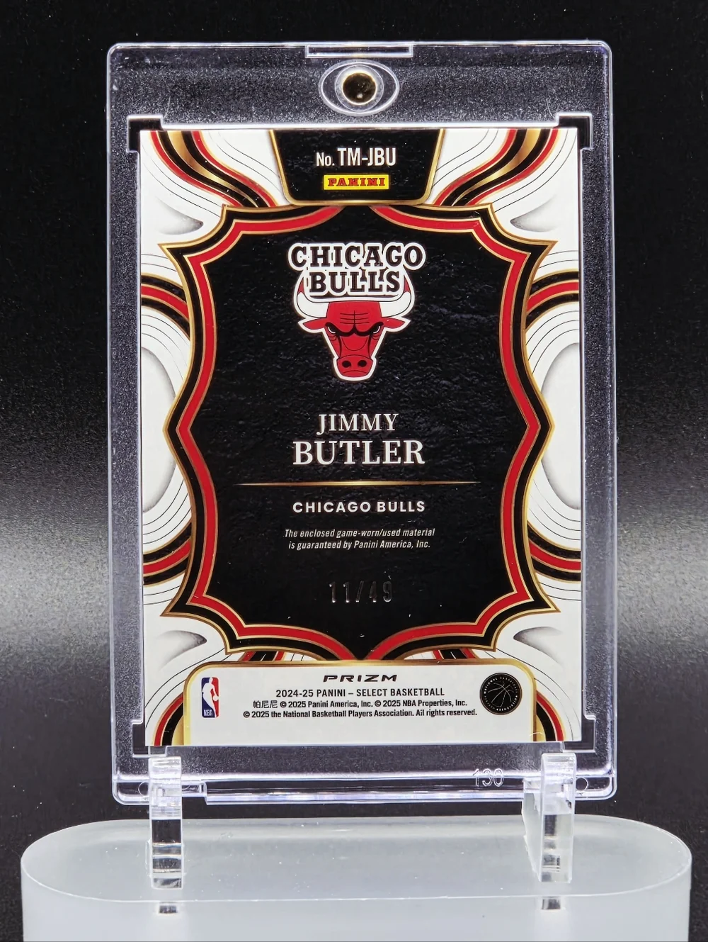 Jimmy Butler Select Patch 11/49 — Game‑Worn! 3 color patch